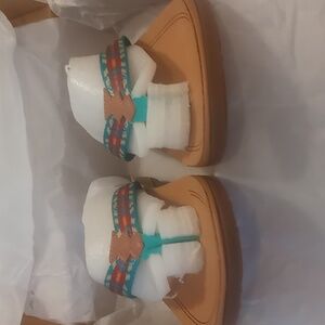 PENDLETON Turquoise Carico Lake Thong Sandals in protective bags &  New In Box